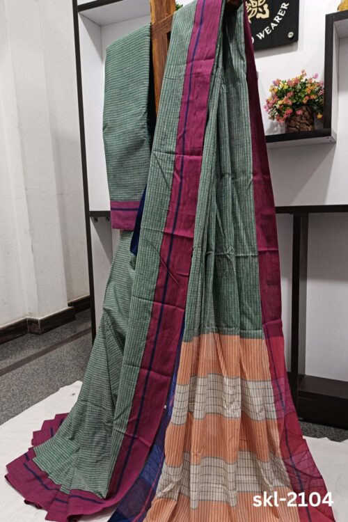 Patteda Anchu Checks with Plain Border
