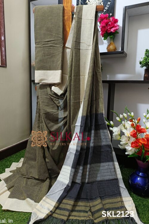 PATTEDA ANCHU PURE COTTON HANDWOVEN SAREE