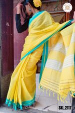 Patteda Anchu Plain Design with Plain Border