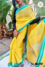 Patteda Anchu Plain Design with Plain Border