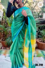 Patteda Anchu Plain Design with Plain Border