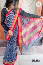 Patteda Anchu Stripe with Chickki Paras Border