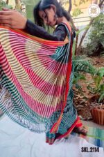 Patteda Anchu Stripe with Chickki Paras Border