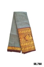 Banahatti Marcerised Cotton Big Border Saree