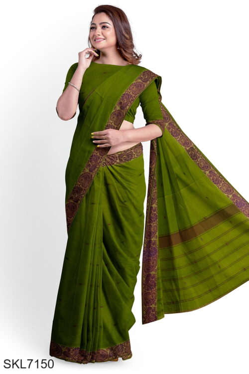 Banahatti Cotton Butta Light Color Saree