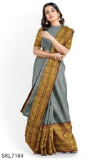 Banahatti Marcerised Cotton Big Border Saree