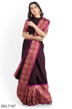 Banahatti Marcerised Cotton Big Border Saree