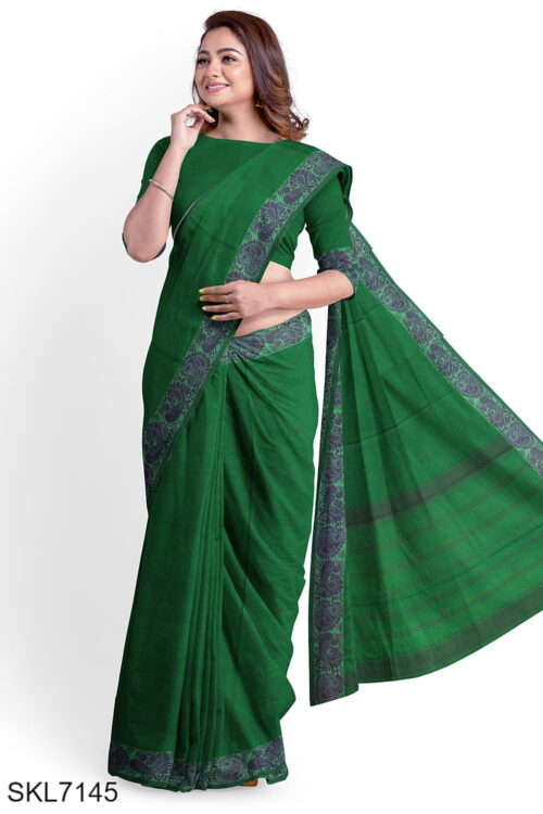 Banahatti Cotton Butta Light Color Saree