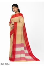 Patteda Anchu Pure Cotton With Gaadi Dhadi Border Saree