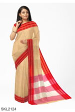 Patteda Anchu Pure Cotton With Gaadi Dhadi Border Saree