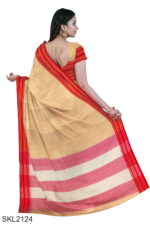 Patteda Anchu Pure Cotton With Gaadi Dhadi Border Saree