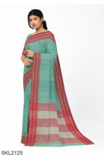 Patteda Anchu Pure Cotton With Gaadi Dhadi Border Saree