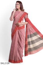 Patteda Anchu Pure Cotton With Gaadi Dhadi Border Saree