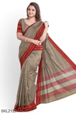 Patteda Anchu Pure Cotton With Gaadi Dhadi Border Saree
