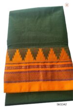 Ilkal Temple Borde Plain Saree