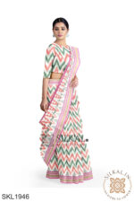 Flag color Handloom Cotton Saree