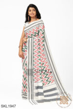 Flag color Handloom Cotton Saree