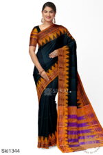 Ilkal Plain Temple Border Saree