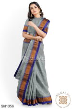 Ilkal Embossed With Mercerized Cotton Saree
