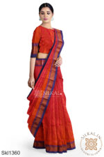 Ilkal Embossed With Mercerized Cotton Saree