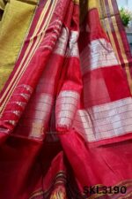 Ilkal Handloom Silk by Cotton Small Checks Bhoomi Border Saree