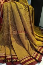 Ilkal Handloom Silk by Cotton Small Checks Bhoomi Border Saree