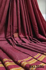 Ilkal Handloom Silk by Cotton Small Checks Bhoomi Border Saree