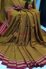 Ilkal Handloom Silk by Cotton Small Checks Bhoomi Border Saree