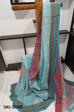 PATTEDA ANCHU PURE COTTON HANDWOVEN SAREE WITH GAADI DADI BORDER