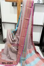 Patteda Anchu Pure Cotton With Gaadi Dhadi Border Saree