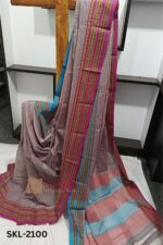 Patteda Anchu Pure Cotton With Gaadi Dhadi Border Saree