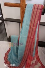 Patteda Anchu Pure Cotton With Gaadi Dhadi Border Saree