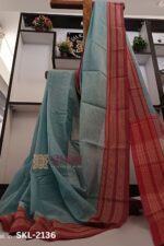 Patteda Anchu Pure Cotton With Gaadi Dhadi Border Saree