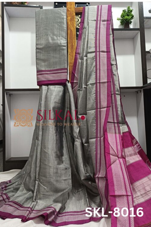 Ilkal Handloom Cotton Silk Chikki Border Saree