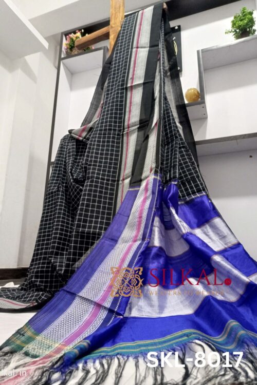 Ilkal Handloom Cotton Silk Chikki Paras Border Saree