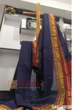 Ilkal Handloom Cotton Silk Chikki Paras Border Saree