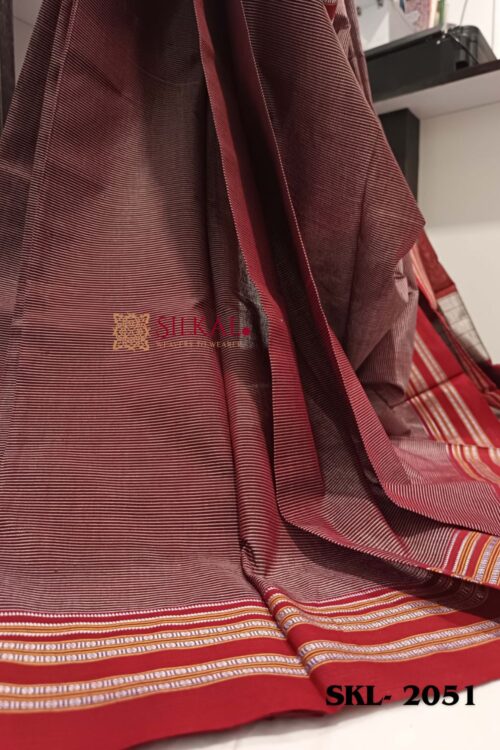 ILKAL VISCOSE SILK KADDI SAREE WITH GOMI BORDER