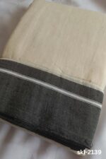 PLAIN PATTEDA ANCHU PURE COTTON HANDLOOM SAREE