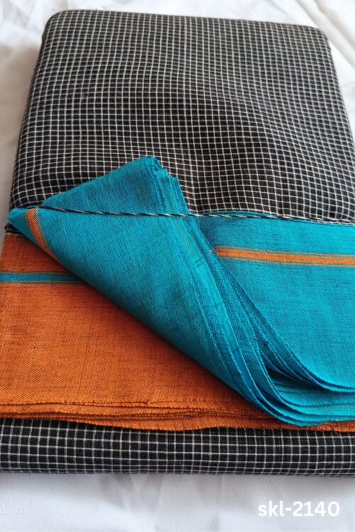 Patteda Anchu Checks with Plain Border