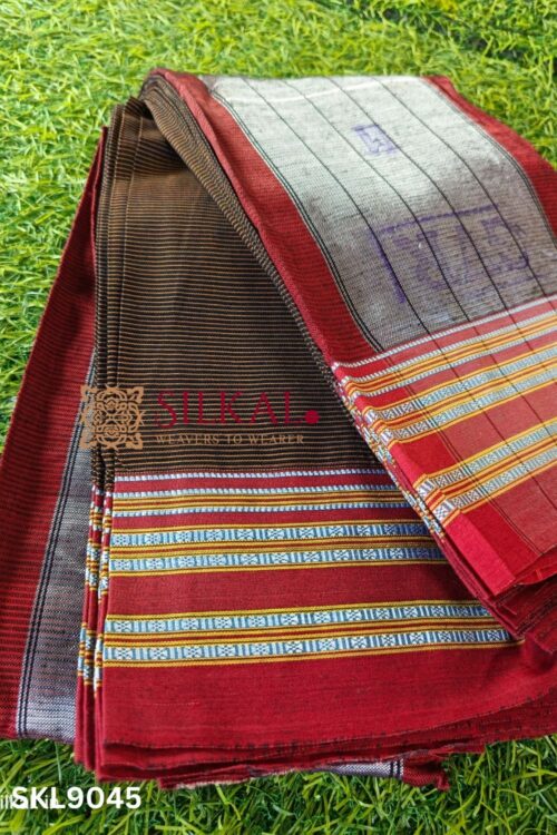 ILKAL VISCOSE SILK KADDI SAREE WITH GOMI BORDER