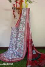 ILKAL HANDLOOM COTTON SILK PRINT SAREE