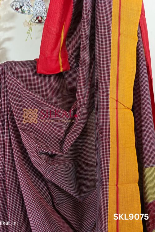 PATTEDA ANCHU PURE COTTON HANDLOOM SAREE