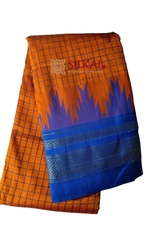 Ilkal Chadarunga Half Silk Handloom Saree