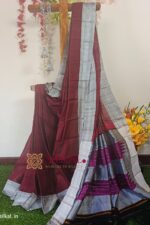 Ilkal Handloom Viscose Silk Chikki Paras Border Saree