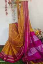 Ilkal Handloom Viscose Silk Chikki Paras Border Saree