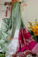 Ilkal Handloom Viscose Cotton Silk Chikki Paras Border Saree