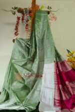 Ilkal Handloom Viscose Cotton Silk Chikki Paras Border Saree