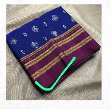 Ilkal Handloom Print Viscose Silk Gayatri Border Saree - Skl 8074-1