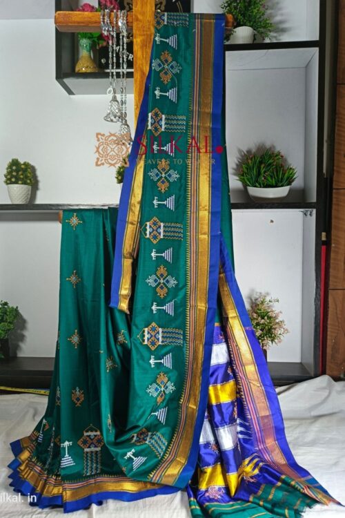 Ilkal Semi Silk With Kasuti Saree