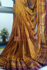 Ilkal Small Check Cotton Silk Saree